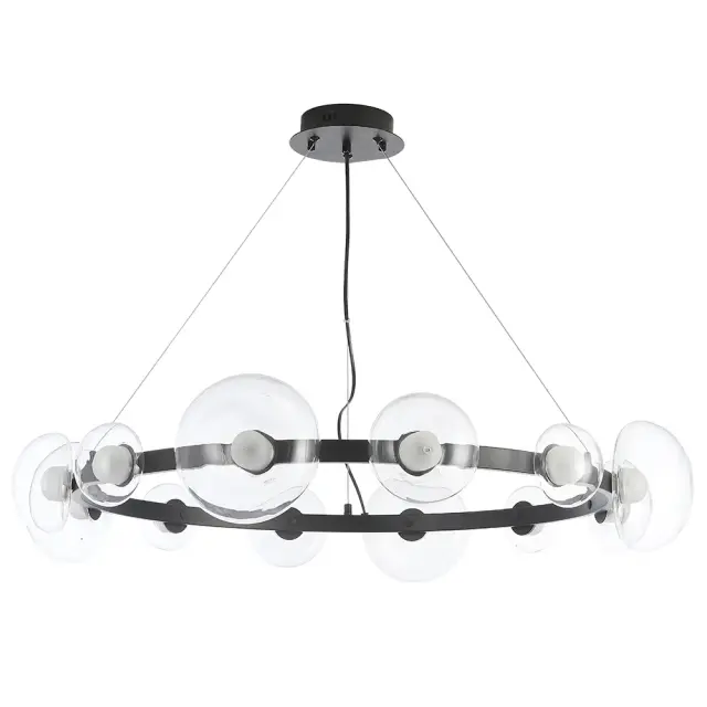 Светильник Crystal Lux BOSQUE SP12 BLACK/TRANSPARENT — черный, ракурс 3