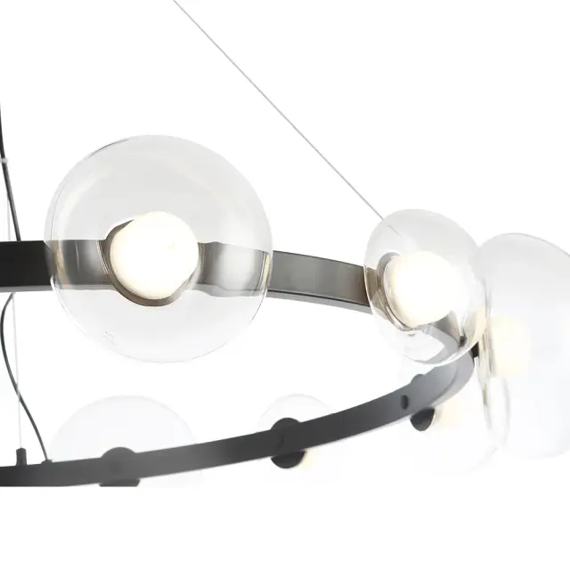 Светильник Crystal Lux BOSQUE SP12 BLACK/TRANSPARENT — черный, ракурс 6