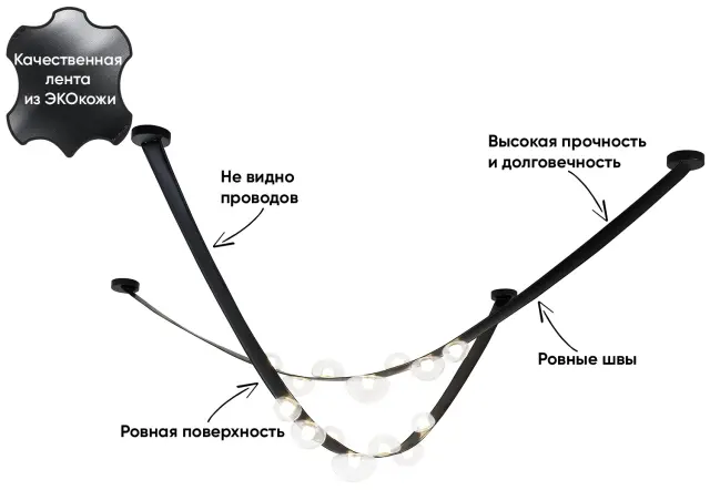 Светильник Crystal Lux BOSQUE SP7 L3000 BLACK/TRANSPARENT — черный