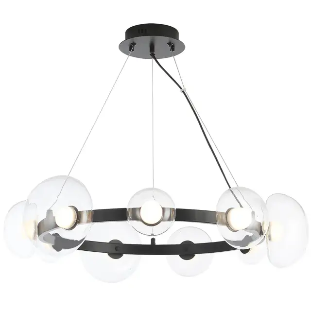 Светильник Crystal Lux BOSQUE SP9 BLACK/TRANSPARENT — черный