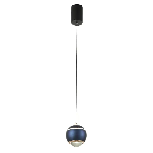 Светильник Crystal Lux CARO SP LED BLUE — черный, ракурс 3