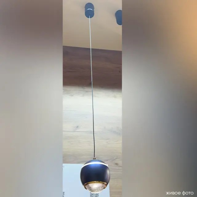 Светильник Crystal Lux CARO SP LED BLUE — черный, ракурс 5