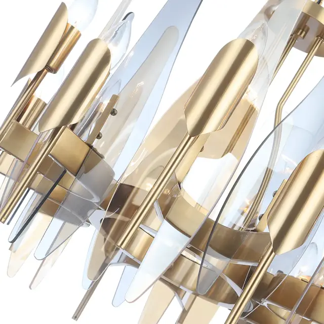Люстра Crystal Lux CASA SP-PL12 BRASS — латунь, ракурс 4