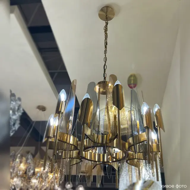 Люстра Crystal Lux CASA SP-PL12 BRASS — латунь, ракурс 6