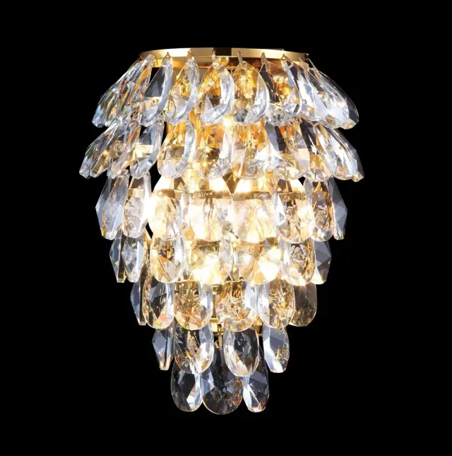 Бра Crystal Lux CHARME AP3 GOLD/TRANSPARENT — золотой
