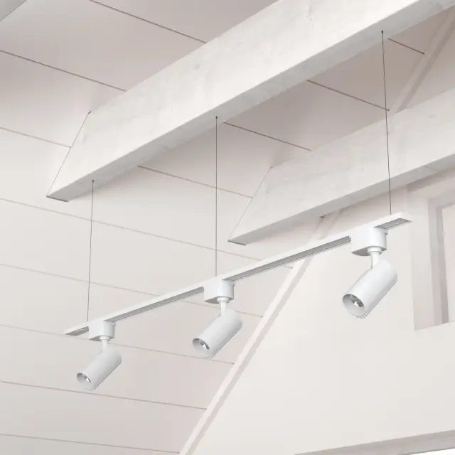 Шинопровод однофазный с питанием и заглушкой Crystal Lux CLT 0.11 01 L1000 WH — белый, ракурс 8