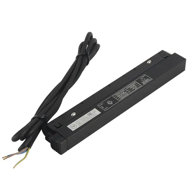 Драйвер для магнитного шинопровода 48V, 100W Crystal Lux CLT 0.203 08 BL — черный, ракурс 3