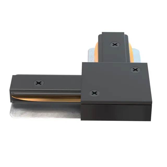 Соединитель L-образный(однофазный) Crystal Lux CLT 0.211 07 BL — черный, ракурс 3