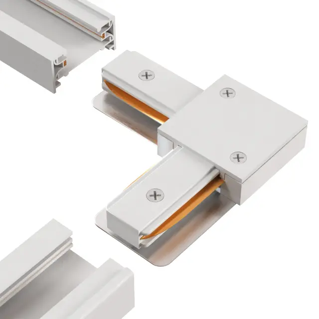 Соединитель L-образный(однофазный) Crystal Lux CLT 0.211 07 WH — белый, ракурс 5