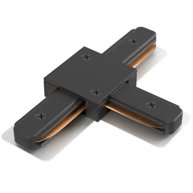 Соединитель T-образный(однофазный) Crystal Lux CLT 0.211 08 BL — черный, ракурс 3