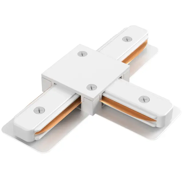 Соединитель T-образный(однофазный) Crystal Lux CLT 0.211 08 WH — белый, ракурс 3