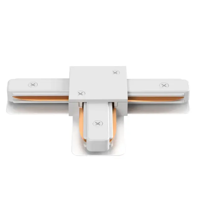 Соединитель T-образный(однофазный) Crystal Lux CLT 0.211 08 WH — белый, ракурс 4