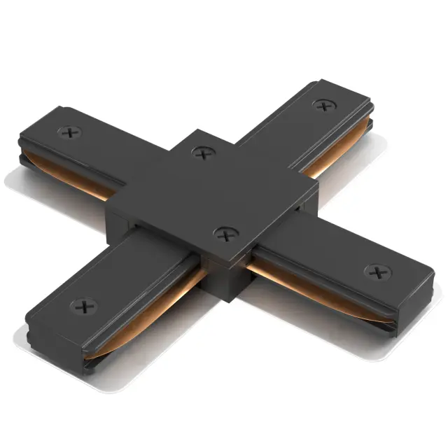 Соединитель X-образный(однофазный) Crystal Lux CLT 0.211 09 BL — черный, ракурс 3