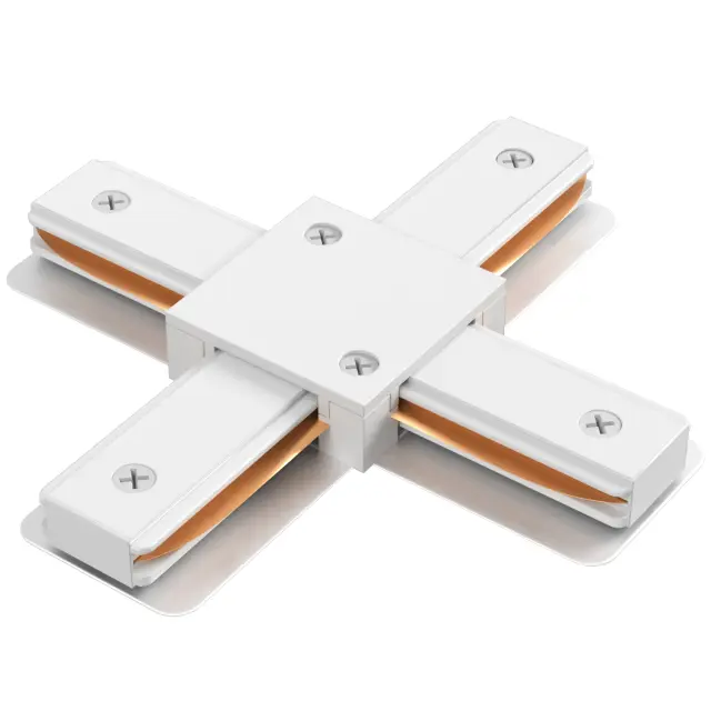 Соединитель X-образный(однофазный) Crystal Lux CLT 0.211 09 WH — белый, ракурс 3