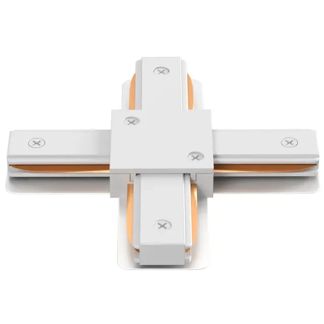 Соединитель X-образный(однофазный) Crystal Lux CLT 0.211 09 WH — белый, ракурс 4