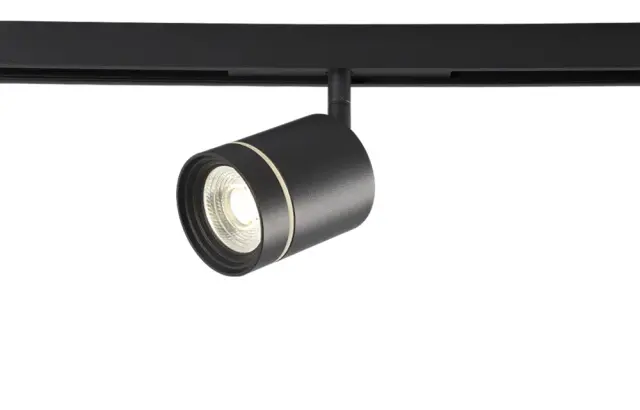 Светильник для магнитного шинопровода Crystal Lux CLT 0.33 010 12W BL 4000K — черный, ракурс 3