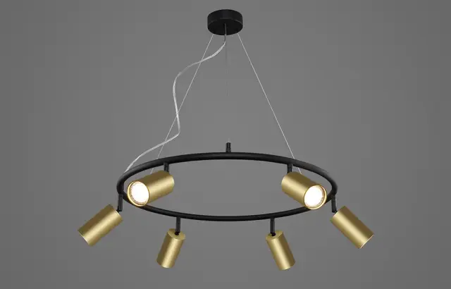 Люстра Crystal Lux CLT 015C6 D600 BL-GO — черный, ракурс 2