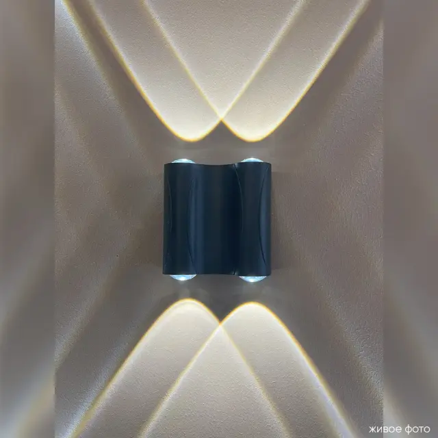 Настенный уличный светильник Crystal Lux CLT 022W2 BL 4000K — черный, ракурс 4