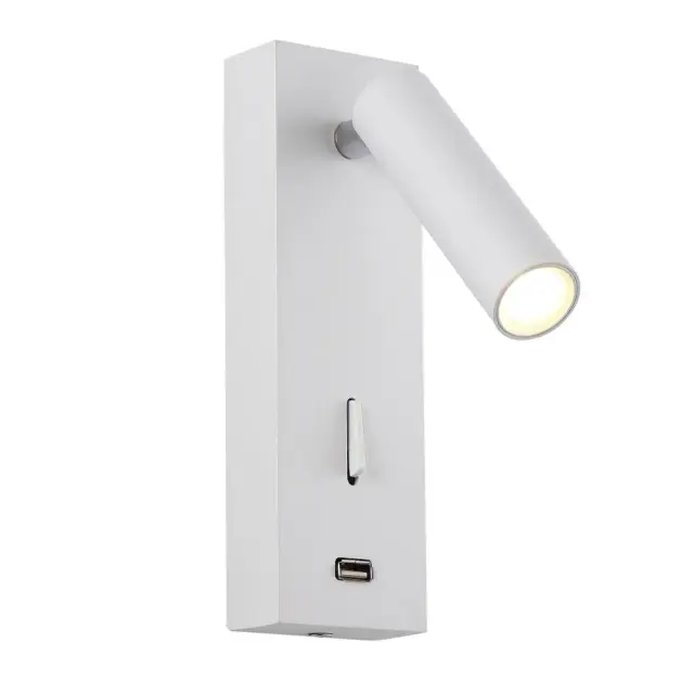 Бра Crystal Lux CLT 210W USB WH — белый, ракурс 4