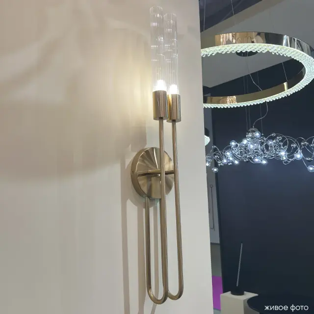 Бра Crystal Lux DIA AP2 — латунь, ракурс 6