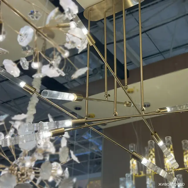Люстра Crystal Lux DIA PL10 — латунь, ракурс 4