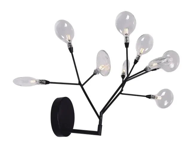 Бра Crystal Lux EVITA AP9 BLACK/TRANSPARENT — черный