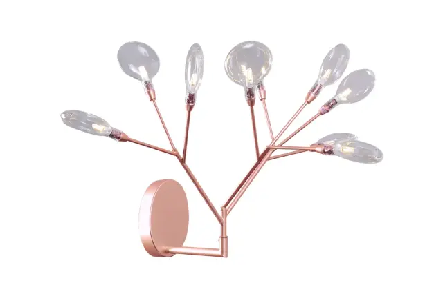 Бра Crystal Lux EVITA AP9 COPPER/TRANSPARENT — медь