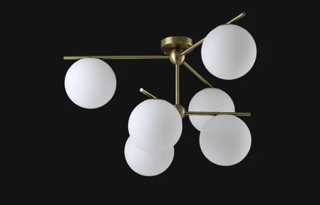 Люстра Crystal Lux FELIZ SP-PL6 BRONZE/WHITE — бронза, ракурс 4