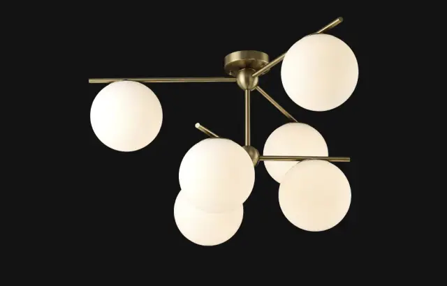 Люстра Crystal Lux FELIZ SP-PL6 BRONZE/WHITE — бронза, ракурс 5