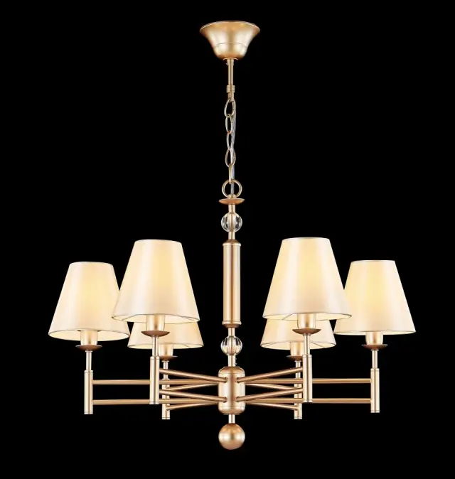 Люстра Crystal Lux FLAVIO SP6 GOLD — золотой, ракурс 2
