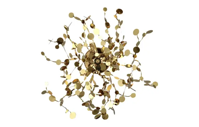 Бра Crystal Lux GARDEN AP-PL3 D400 GOLD — золотой, ракурс 2