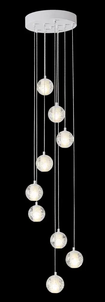 Светильник Crystal Lux GASPAR SP9 D300 WHITE — белый, ракурс 3