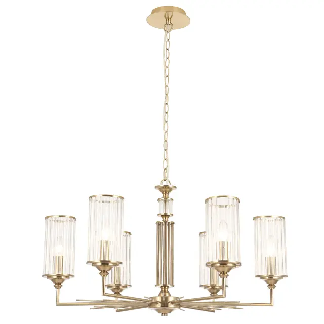 Люстра Crystal Lux GLORIA SP6 BRASS — латунь