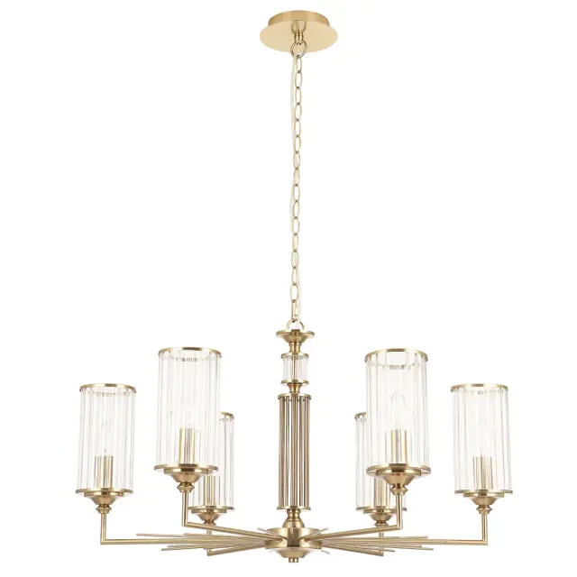 Люстра Crystal Lux GLORIA SP6 BRASS — латунь, ракурс 3