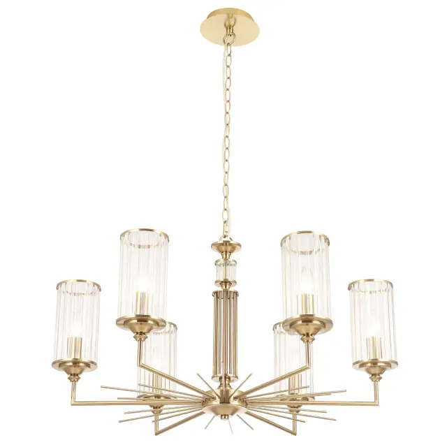 Люстра Crystal Lux GLORIA SP6 BRASS — латунь, ракурс 4