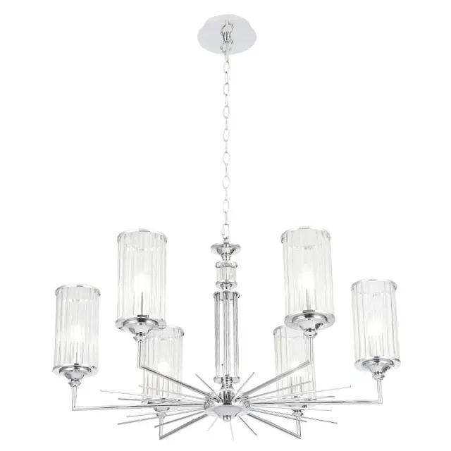 Люстра Crystal Lux GLORIA SP6 CHROME — хром, ракурс 4