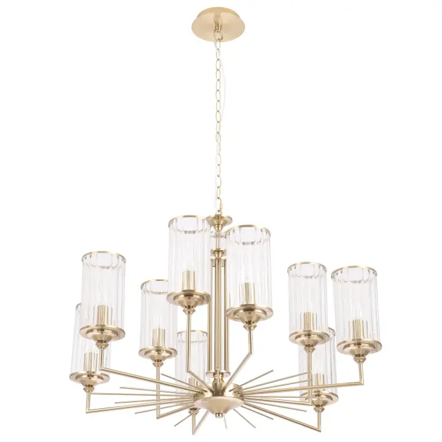 Люстра Crystal Lux GLORIA SP9 BRASS — латунь, ракурс 3