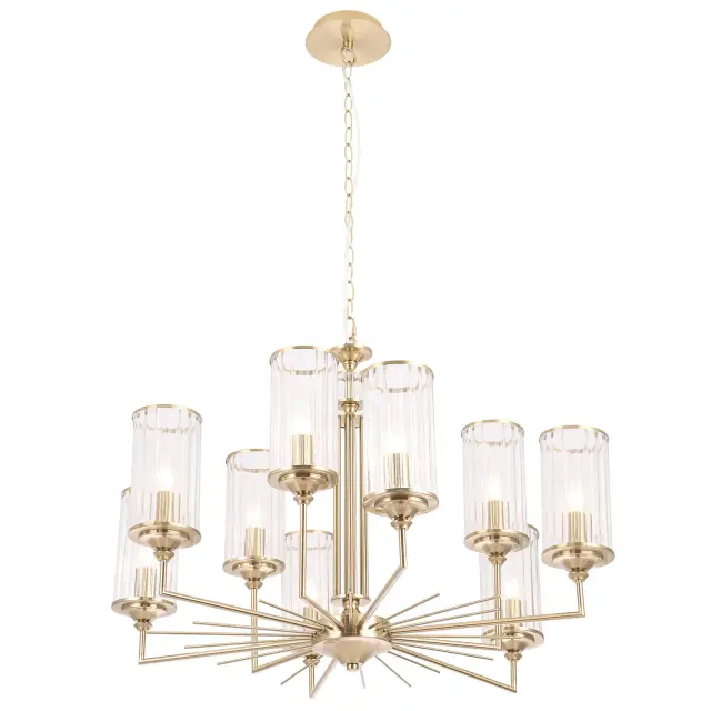 Люстра Crystal Lux GLORIA SP9 BRASS — латунь, ракурс 4
