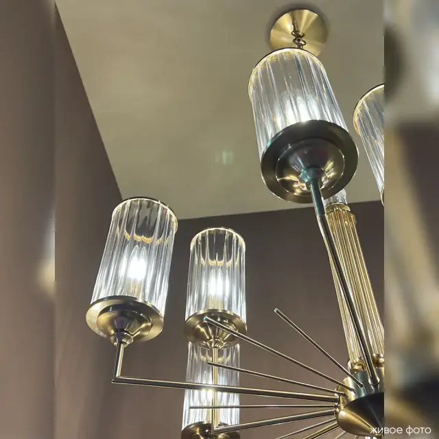 Люстра Crystal Lux GLORIA SP9 BRASS — латунь, ракурс 7