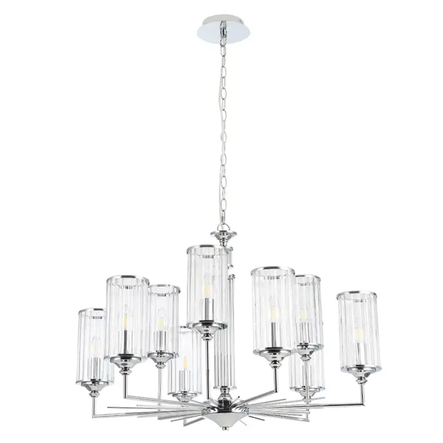Люстра Crystal Lux GLORIA SP9 CHROME — хром, ракурс 3
