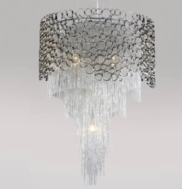 Светильник Crystal Lux HAUBERK SP-PL8 D60 — никель
