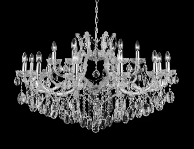 Люстра Crystal Lux HOLLYWOOD SP12+6 CHROME — хром, ракурс 3