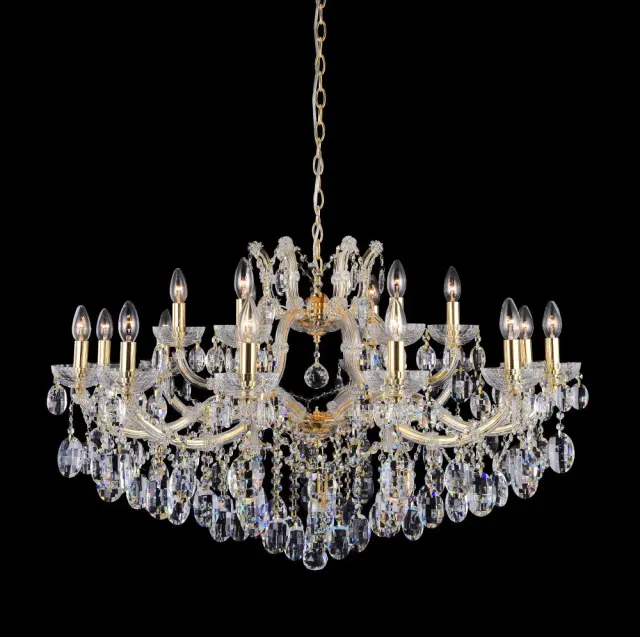 Люстра Crystal Lux HOLLYWOOD SP12+6 GOLD — хром