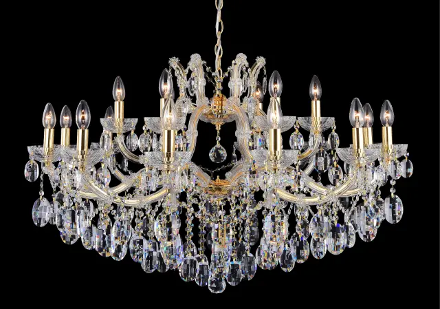 Люстра Crystal Lux HOLLYWOOD SP12+6 GOLD — хром, ракурс 3