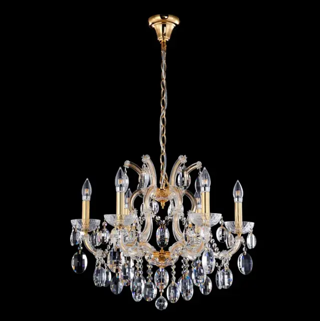 Люстра Crystal Lux HOLLYWOOD SP6 GOLD — золотой