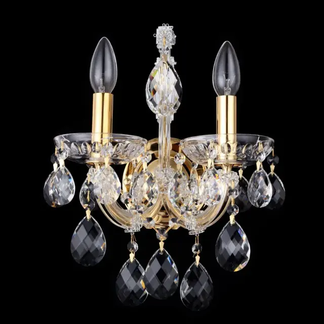 Бра Crystal Lux ISABEL AP2 GOLD/TRANSPARENT — золотой