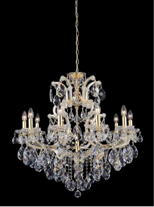 Люстра Crystal Lux ISABEL SP11 GOLD/TRANSPARENT — золотой