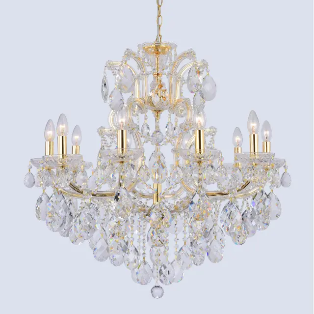 Люстра Crystal Lux ISABEL SP11 GOLD/TRANSPARENT — золотой, ракурс 2