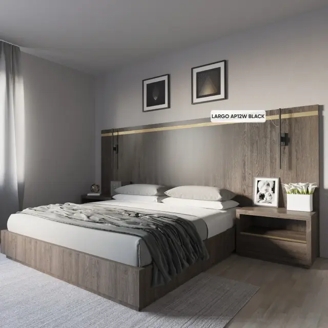 Бра Crystal Lux LARGO AP12W BLACK — черный, ракурс 7