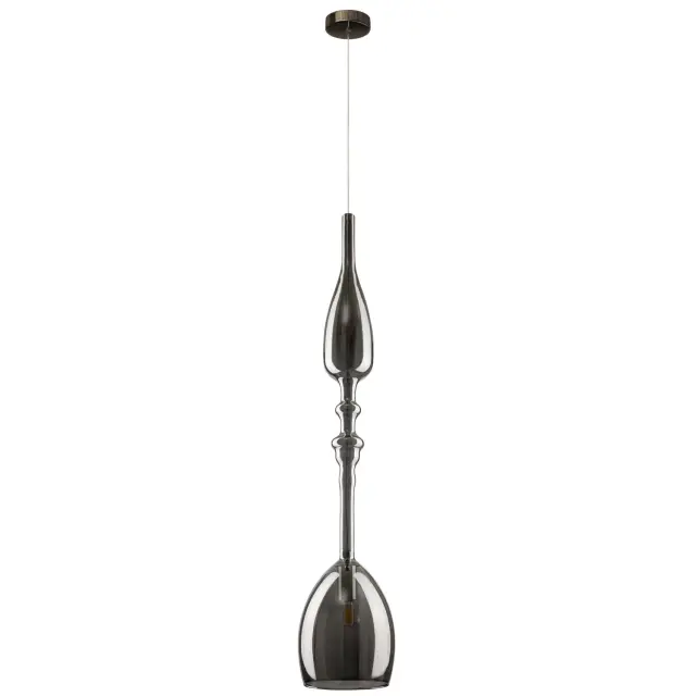 Светильник Crystal Lux LUX NEW SP1 C SMOKE — хром, ракурс 2